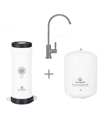 Aquapeak waterfilter met 6 liter watertank en Luzern eenweg keukenkraan