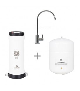 Aquapeak waterfilter set met 6 liter watertank en eenweg keukenkraan "Lenk"