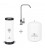 Aquapeak waterfilter set met 6 liter watertank en standaard eenweg keukenkraan