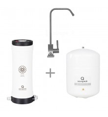 Aquapeak waterfilter set met 6 liter watertank en standaard eenweg keukenkraan