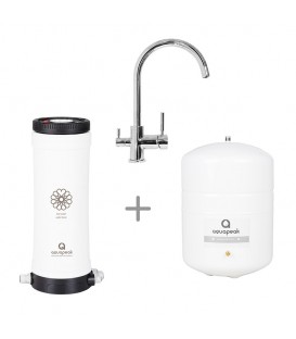 Aquapeak waterfilter set met 6 liter watertank en drieweg keukenkraan "Vancouver"