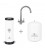 Aquapeak waterfilter set met 6 liter watertank en drieweg RVS keukenkraan "Como"